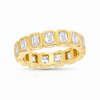 The Emerald Infinity — Bezel Set Eternity Band - Image 2