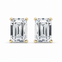 The Emerald Studs — Emerald Cut Diamond Earrings - Image 4