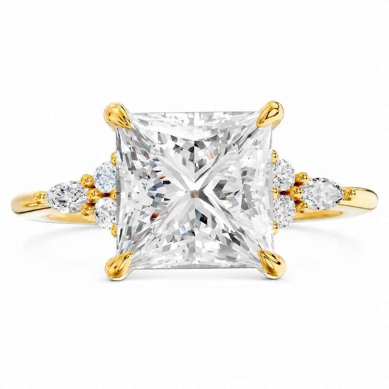 The Princess Accent — Diamond Engagement Ring