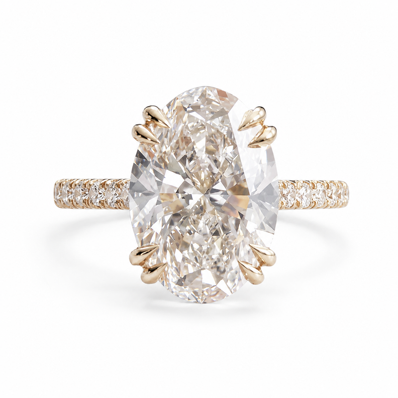 The Oval Pavé — Diamond Engagement Ring