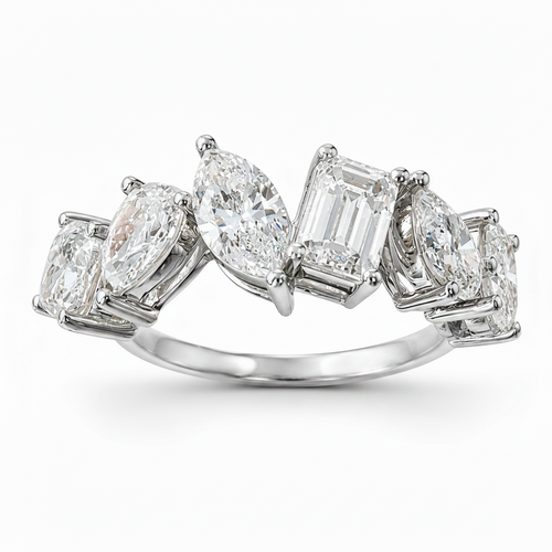 The Two-Tone — Marquise Oval Emerald Diamond Ring