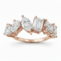 The Two-Tone — Marquise Oval Emerald Diamond Ring - Image 3