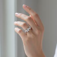 The Two-Tone — Marquise Oval Emerald Diamond Ring - Image 4
