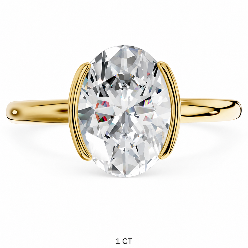 The Lumière — Oval Bezel Solitaire Ring
