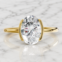 The Lumière — Oval Bezel Solitaire Ring - Image 3