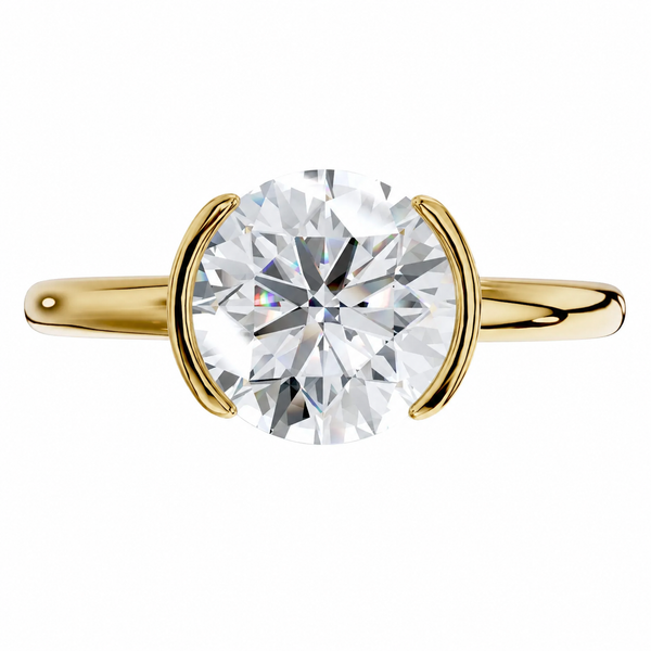 The Celeste — Round Bezel Solitaire Ring