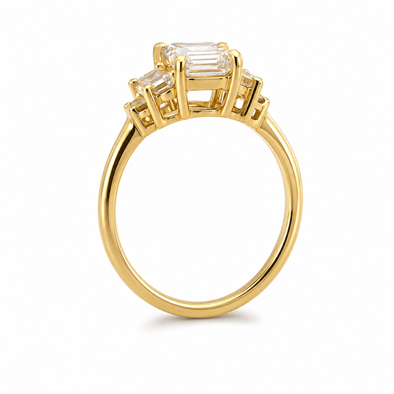 The Baguette — Emerald Cut Diamond Ring