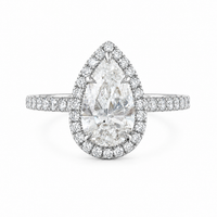 The Pear Halo Pavé — Diamond Engagement Ring - Image 1