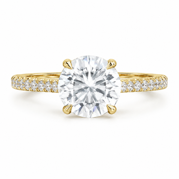 The Pavé Solitaire — Diamond Engagement Ring