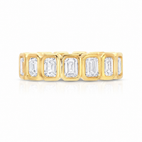 The Emerald Infinity — Bezel Set Eternity Band - Image 4