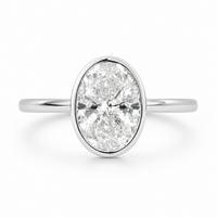 The Oval Bezel — Solitaire Engagement Ring - Image 3