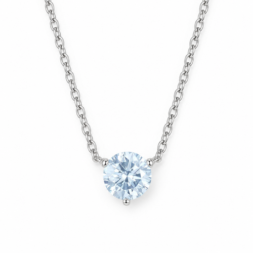 The Azure — Blue Diamond Solitaire Necklace