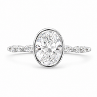 The Vintage Oval — Bezel Set Engagement Ring - Image 2