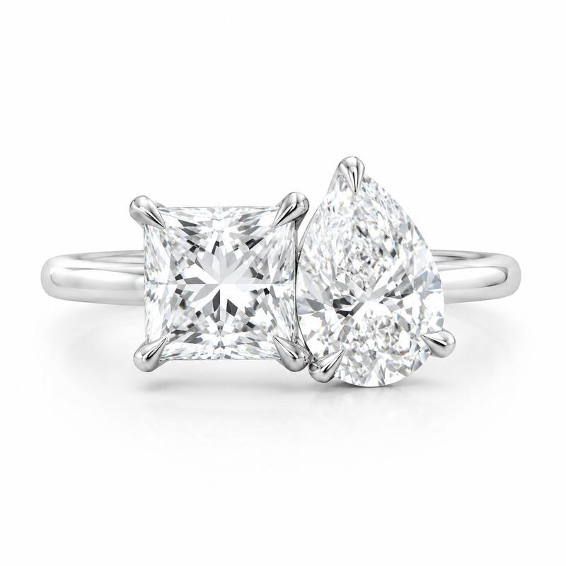 The Deux — Toi et Moi Princess & Pear Ring
