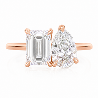 The Deux Emerald — Toi et Moi Diamond Ring - Image 3