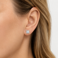 The Princess Studs — Princess Cut Diamond Earrings - Image 4
