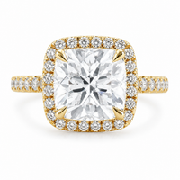 The Cushion Halo — Diamond Pavé Ring - Image 3