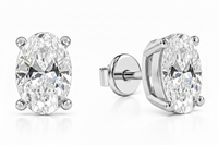The Oval Studs — Oval Diamond Earrings - Image 2