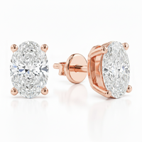 The Oval Studs — Oval Diamond Earrings - Image 3