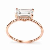 The Emerald Solitaire — Diamond Engagement Ring - Image 3
