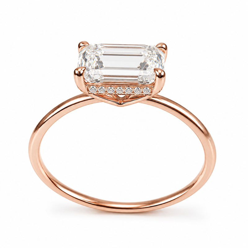 The Emerald Solitaire — Diamond Engagement Ring