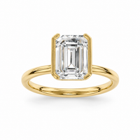 The Éclat — Emerald Cut Bezel Ring - Image 1