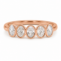 The Ellipse — Oval Diamond Bezel Eternity Band - Image 3