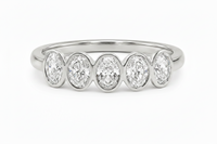 The Ellipse — Oval Diamond Bezel Eternity Band - Image 2