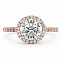 The Halo Moissanite — Diamond Engagement Ring - Image 2