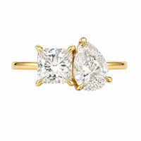The Deux — Toi et Moi Princess & Pear Ring - Image 2