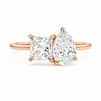 The Deux — Toi et Moi Princess & Pear Ring - Image 3