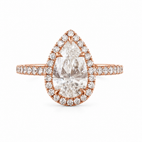 The Pear Halo Pavé — Diamond Engagement Ring - Image 2