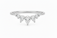 The Chevron — Pear Diamond Wedding Band - Image 3
