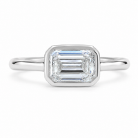 The East West Bezel — Emerald Diamond Ring - Image 4