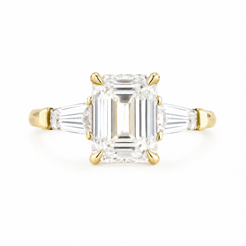 The Baguette Accent — Emerald Cut Diamond Ring