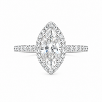 The Marquise Halo — Diamond Engagement Ring - Image 2