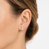 The Oval Studs — Oval Diamond Earrings - Image 3