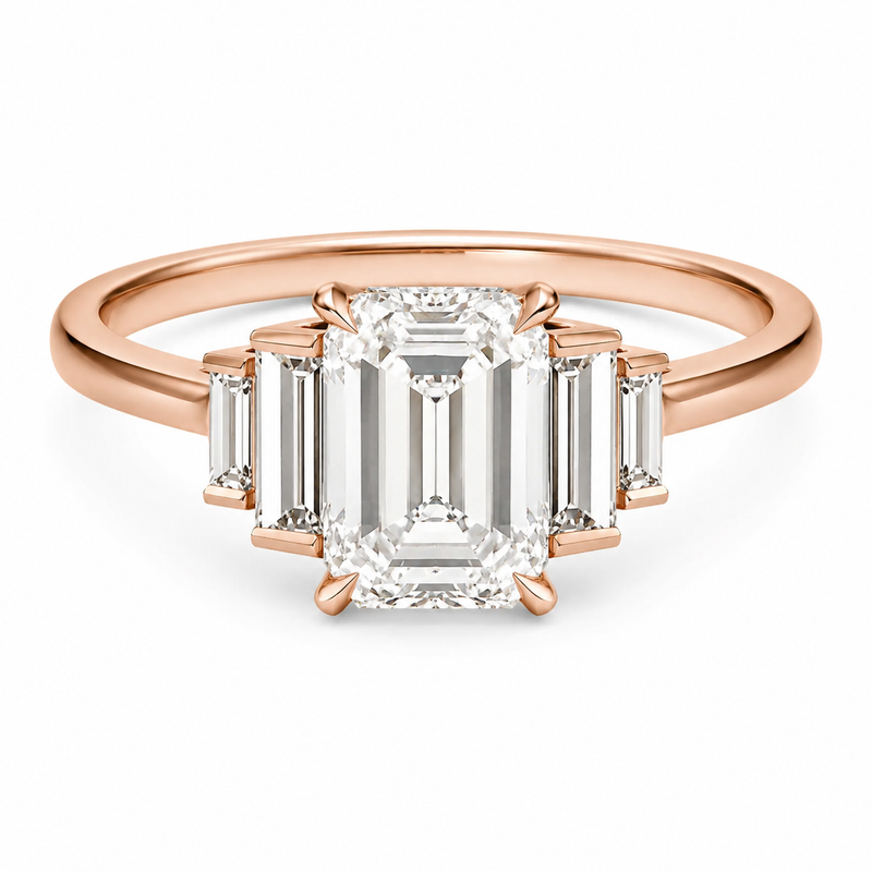 The Baguette — Emerald Cut Diamond Ring