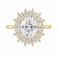 The Bloom — Oval Flower Halo Engagement Ring - Image 3