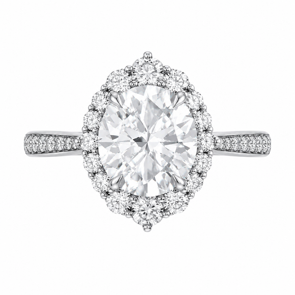 The Floral Halo — Diamond Engagement Ring