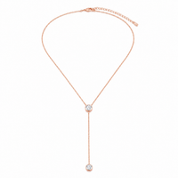 The Lariat — Diamond Y Pendant Necklace - Image 3