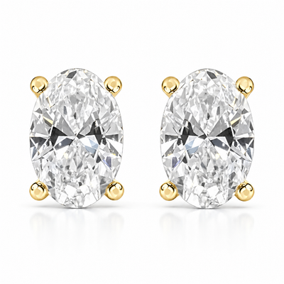 The Oval Studs — Oval Diamond Earrings