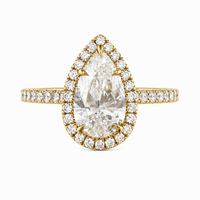 The Pear Halo Pavé — Diamond Engagement Ring - Image 4