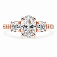 The Trio — Oval Diamond Three Stone Ring - Image 3