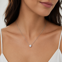 The Azure — Blue Diamond Solitaire Necklace - Image 4