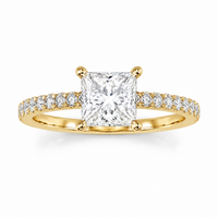 The Princess Pavé — Diamond Engagement Ring - Image 3
