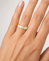 The Emerald Infinity — Bezel Set Eternity Band - Image 4
