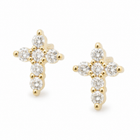 The Cross Studs — Diamond Earrings - Image 3