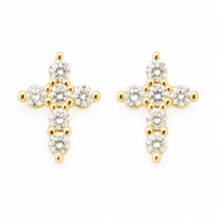 The Cross Studs — Diamond Earrings - Image 4